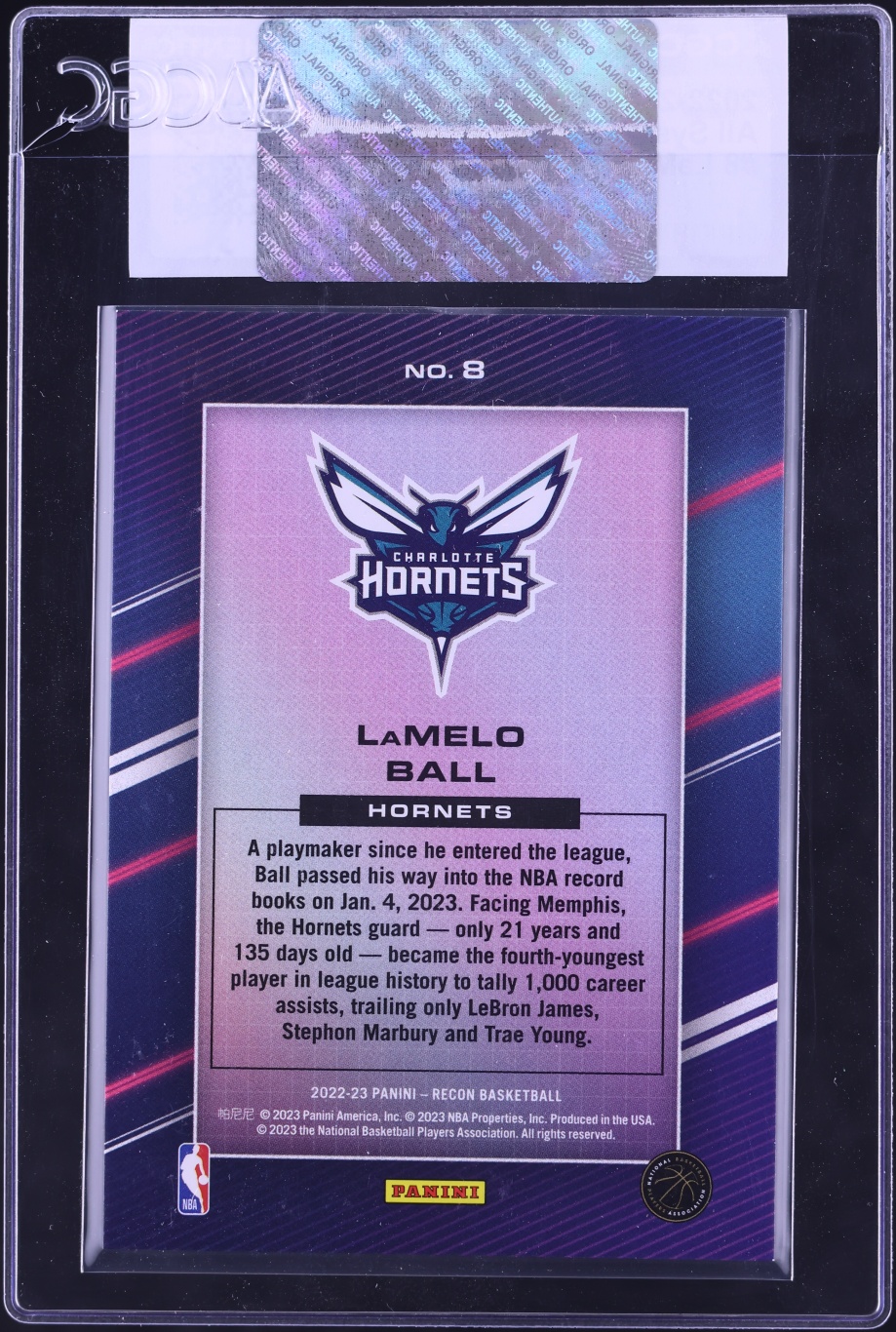 2022 Panini Recon All Systems Go LaMelo Ball #8 CGC AUTH