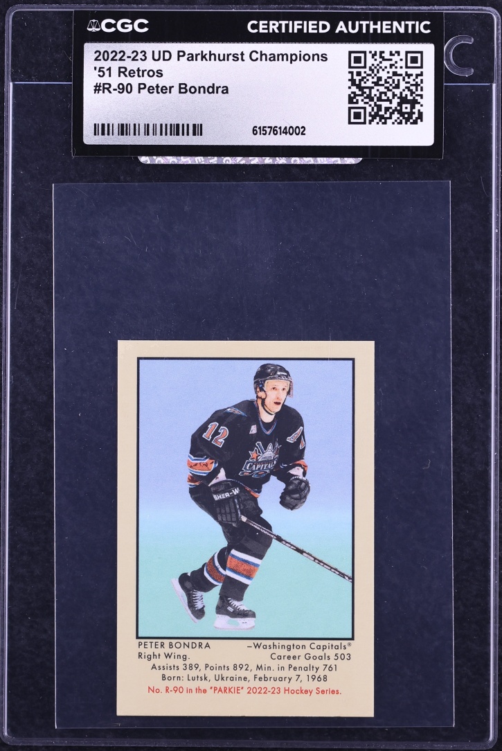 2022 Parkhurst Champions '51 Retros Peter Bondra #R-90 CGC AUTH