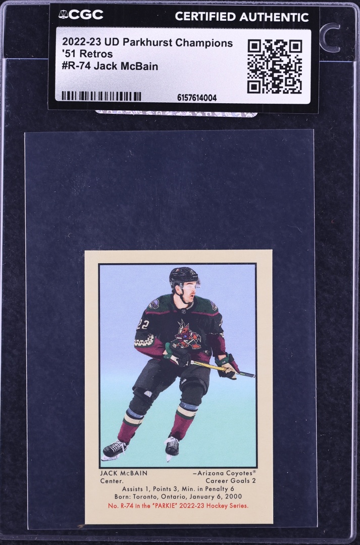 2022 Parkhurst Champions '51 Retros Jack McBain #R-74 CGC AUTH