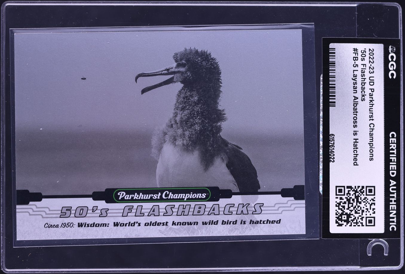 2022 Parkhurst Champions '50s Flashbacks Laysan Albatross Is Hatched #FB-5 CGC AUTH