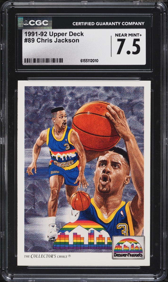 1991 Upper Deck Chris Jackson #89 CGC 7.5 NRMT+