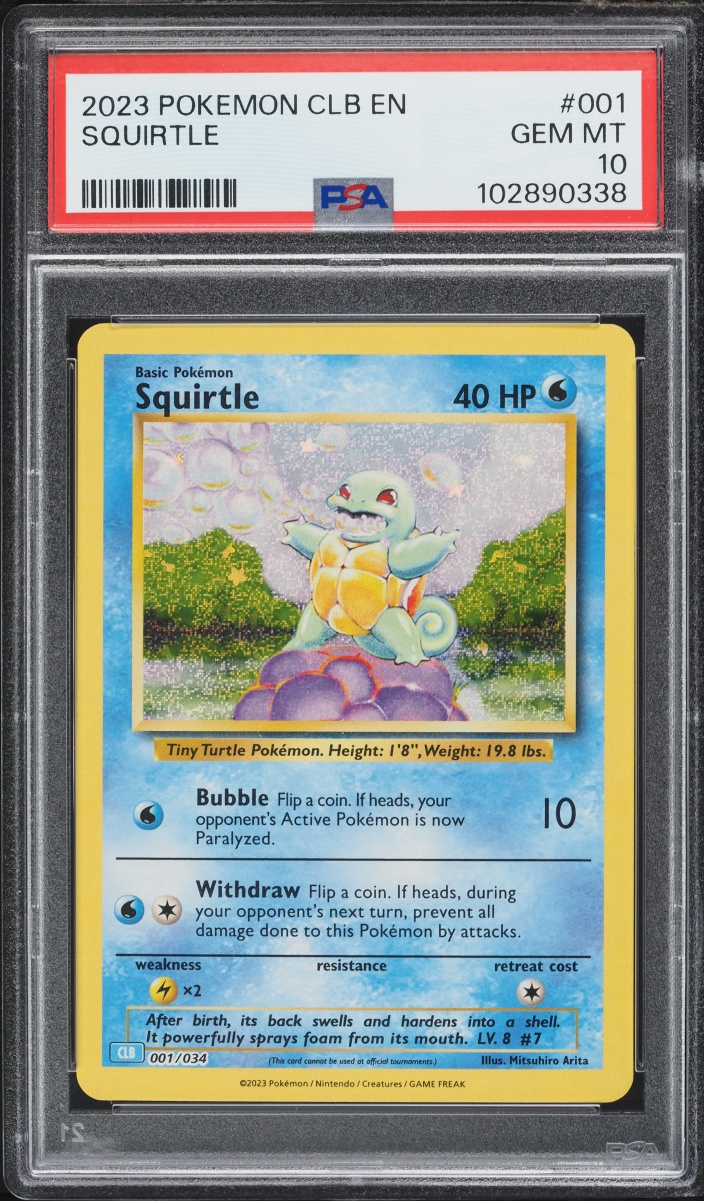 2023 Pokemon Scarlet & Violet TCG Classic Collection Holo Squirtle #1 PSA 10 GEM MINT