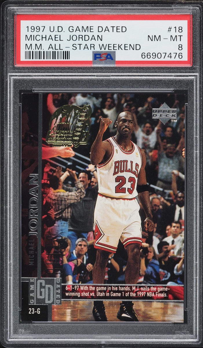 1997 Upper Deck Game Dated All-Star Weekend Michael Jordan #18 PSA 8 NM-MT