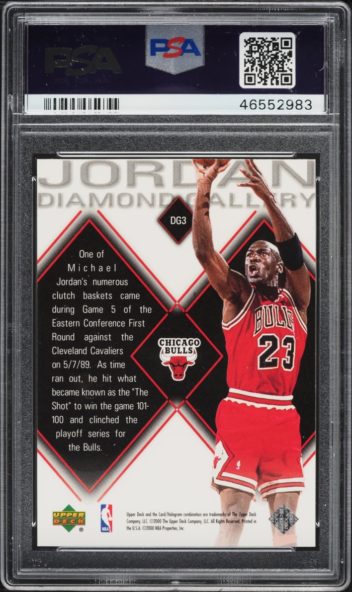 1999 Upper Deck Black Diamond Jordan Gallery Michael Jordan #DG3 PSA 10 GEM MINT