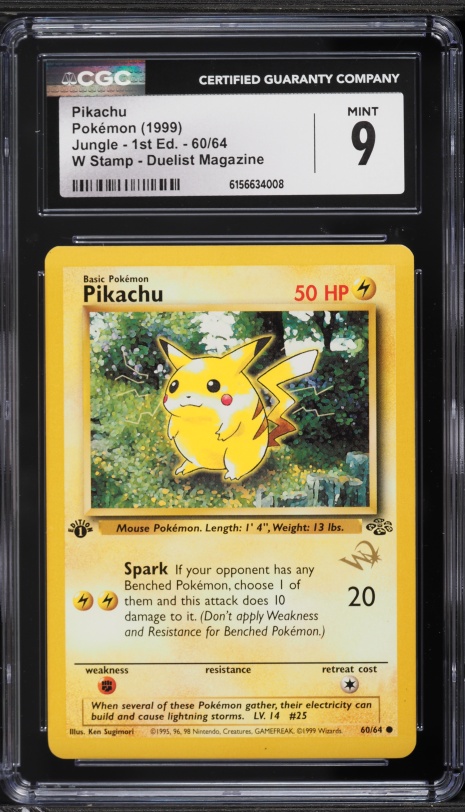 1999 Pokemon Base Set Pikachu #58 CGC AUTH on Fanatics Collect