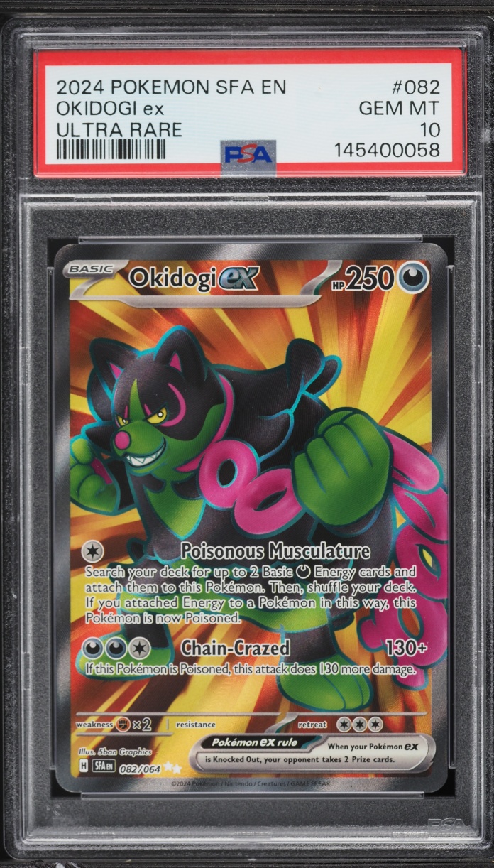2024 Pokemon Scarlet & Violet Shrouded Fable Full Art Okidogi EX #82 PSA 10 GEM MINT