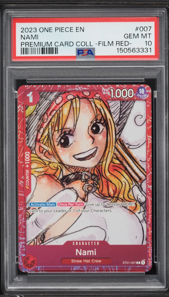 2023 One Piece Premium Collection Film Red Nami #ST01-007 PSA 10 GEM MINT