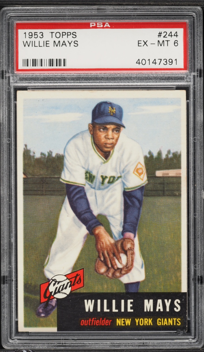 1953 Topps Willie Mays SHORT PRINT #244 PSA 6 EXMT
