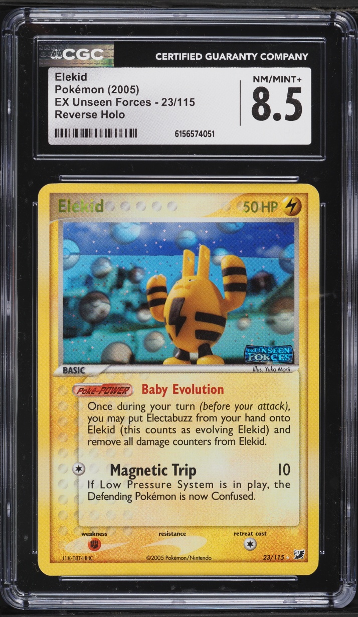 elekid pokemon card value 2005 #23 - EX Unseen Forces - REVERSE FOIL - PSA MINT 8 - LOW POP!! All cards will be carefully packed for safe transit Elekid [Reverse Holo] #59 Prices
