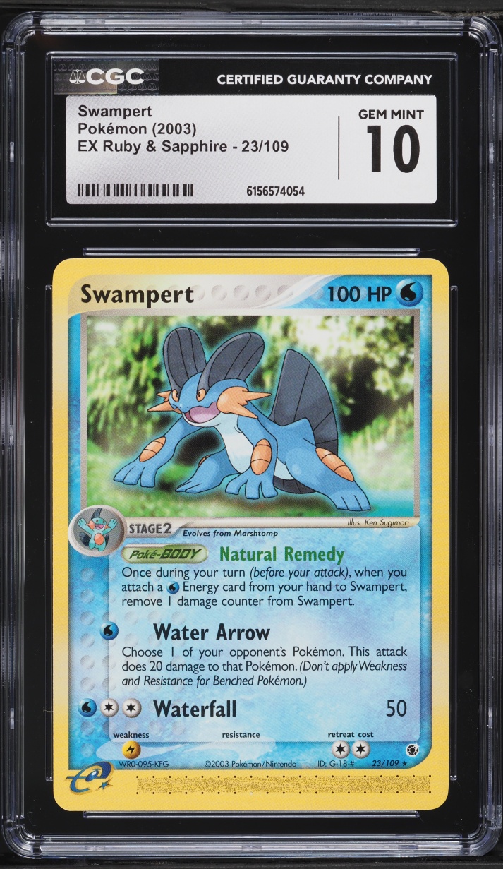 2003 Pokemon EX Ruby & Sapphire Swampert #23 CGC 10 GEM MINT