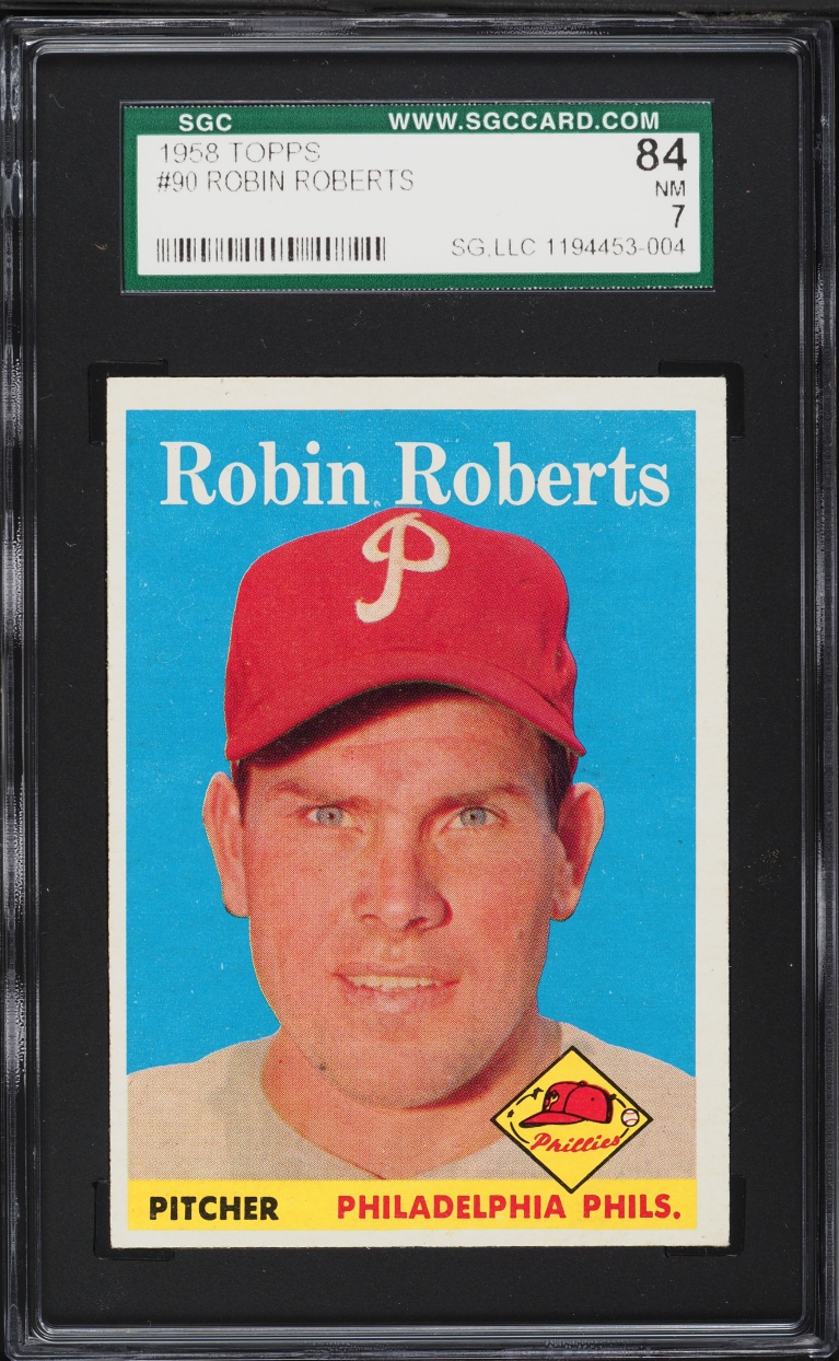 1958 Topps Robin Roberts #90 SGC 7 NRMT