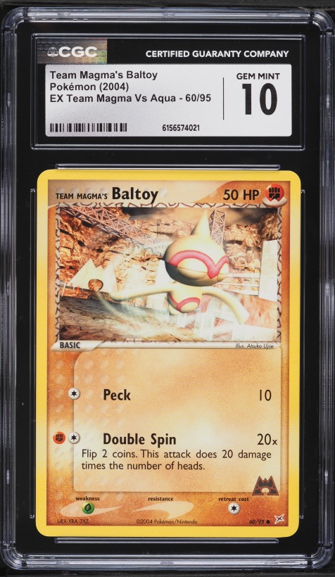 2004 Pokemon EX Team Magma VS Aqua Team Magma's Baltoy #60 CGC 10 GEM MINT