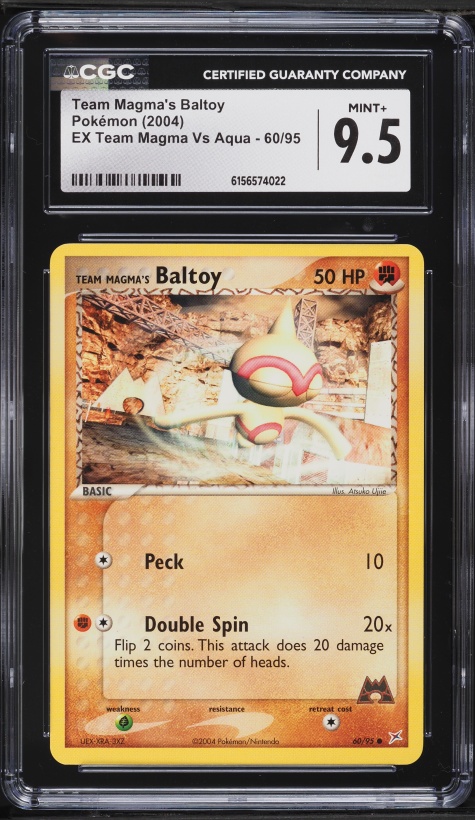 2004 Pokemon EX Team Magma VS Aqua Team Magma's Baltoy #60 CGC 9.5 MINT+