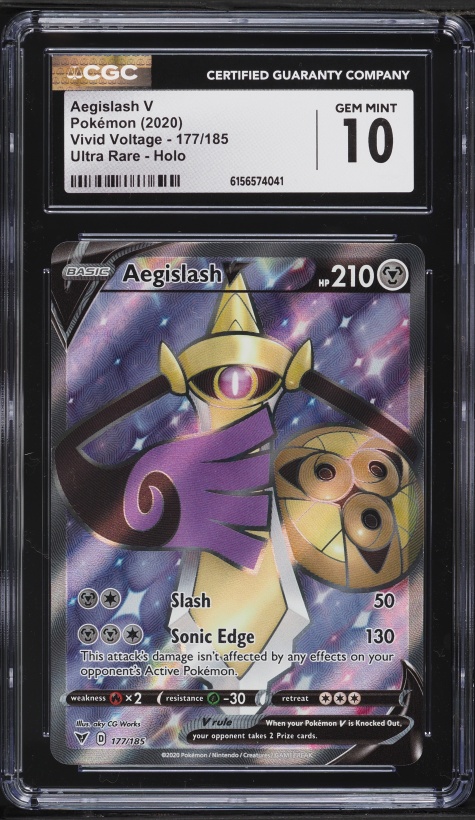 PSA - Gem Mint 10 - 2020 - Pokemon - Vivid Voltage - Aegislash (Secret)