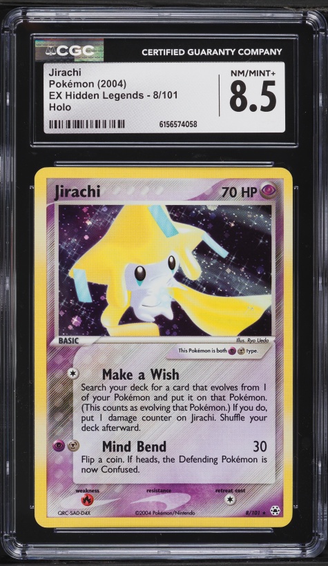 2004 Pokemon EX Hidden Legends Holo Jirachi #8 CGC 8.5 NM-MT+