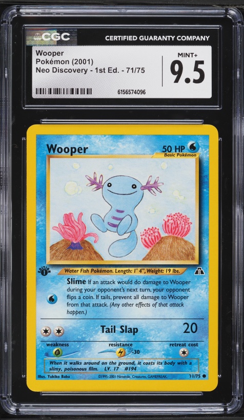 2002 Pokemon Japanese McDonald's Promo Wooper #022/P PSA 9 MINT on