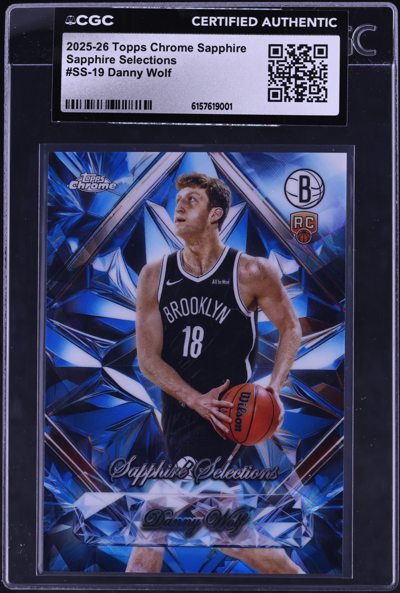 2025 Topps Chrome Sapphire Selections Danny Wolf ROOKIE #SS-19 CGC AUTH