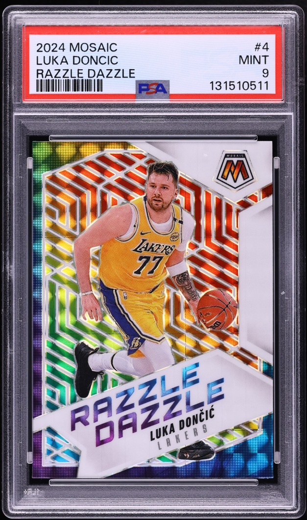 2024 Panini Mosaic Razzle Dazzle Prizm Luka Doncic #4 PSA 9 MINT