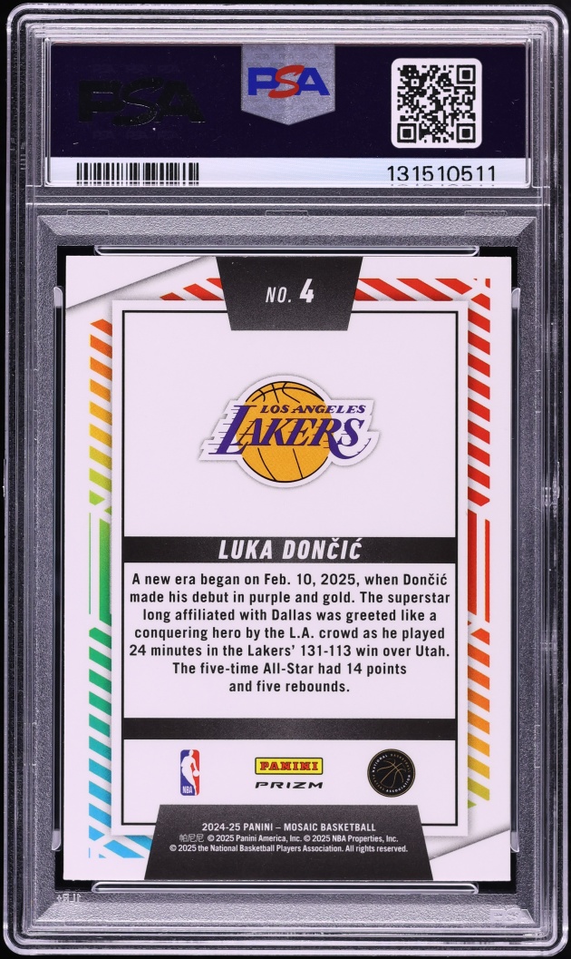 2024 Panini Mosaic Razzle Dazzle Prizm Luka Doncic #4 PSA 9 MINT