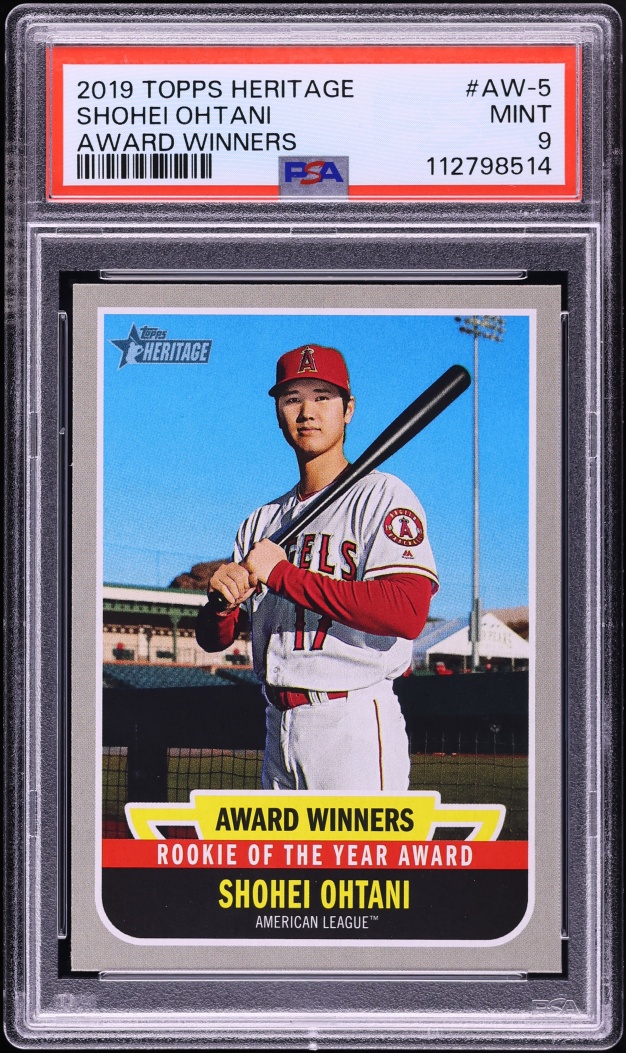 2019 Topps Heritage Award Winners Shohei Ohtani #AW-5 PSA 9 MINT
