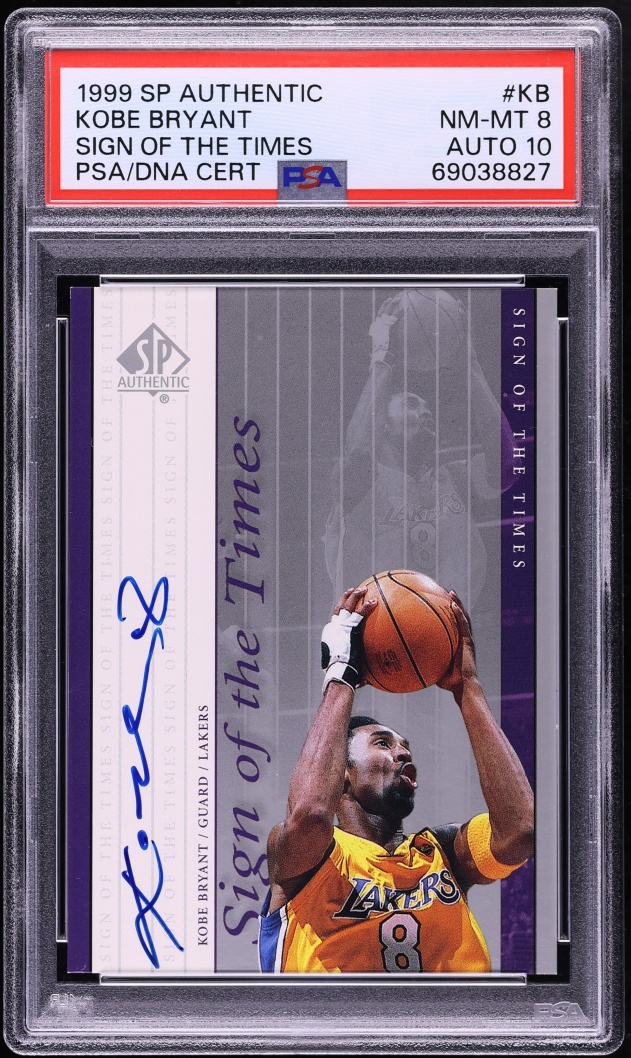 1999 SP Authentic Sign Of The Times Kobe Bryant AUTO DNA 10 #KB PSA 8 NM-MT