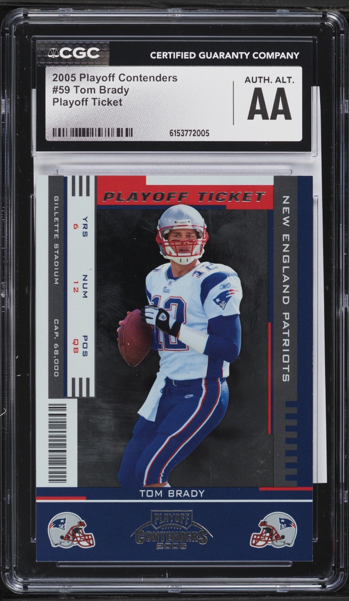 2005 Playoff Contenders Ticket Tom Brady /199 #59 CGC ALTERED AUTH