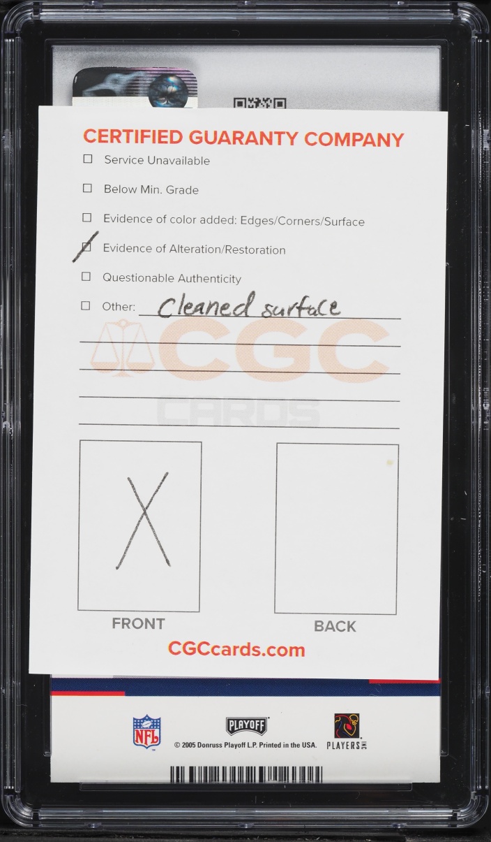 2005 Playoff Contenders Ticket Tom Brady /199 #59 CGC ALTERED AUTH