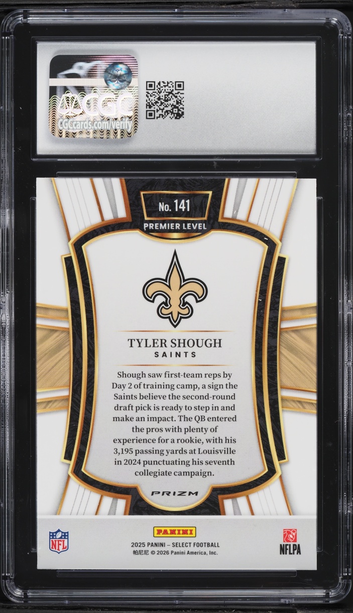 2025 Select Silver Tyler Shough ROOKIE #141 CGC 9.5 MINT+