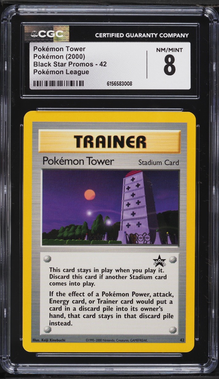2000 Pokemon League Black Star Promo Pokemon Tower #42 CGC 8 NM-MT