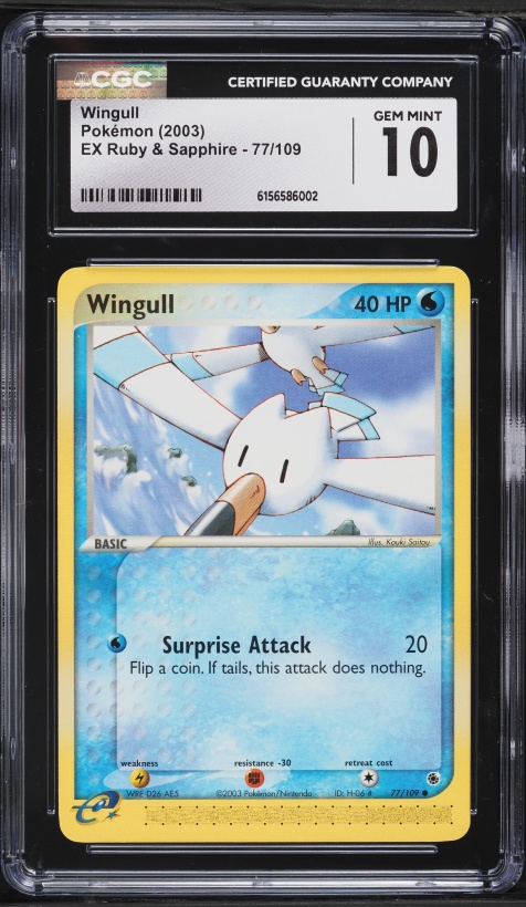 2003 Pokemon EX Ruby & Sapphire Wingull #77 CGC 10 GEM MINT
