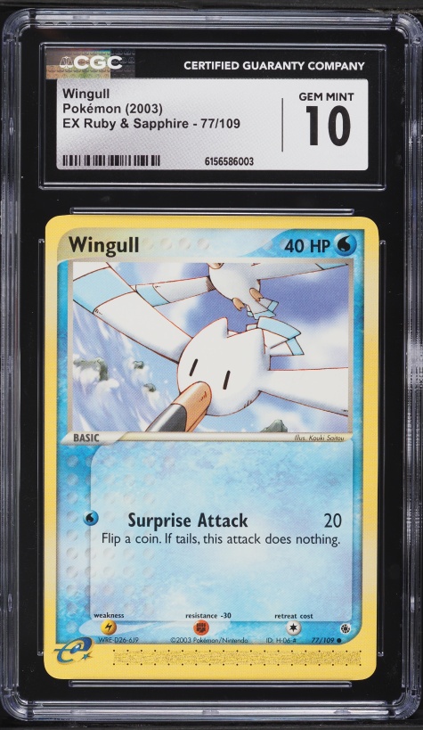 2003 Pokemon EX Ruby & Sapphire Wingull #77 CGC 10 GEM MINT