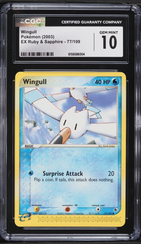 2003 Pokemon EX Ruby & Sapphire Wingull #77 CGC 10 GEM MINT