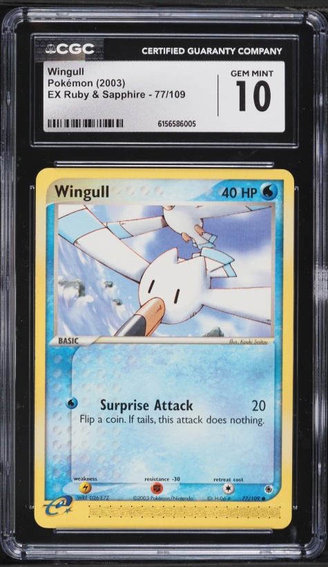 2003 Pokemon EX Ruby & Sapphire Wingull #77 CGC 10 GEM MINT