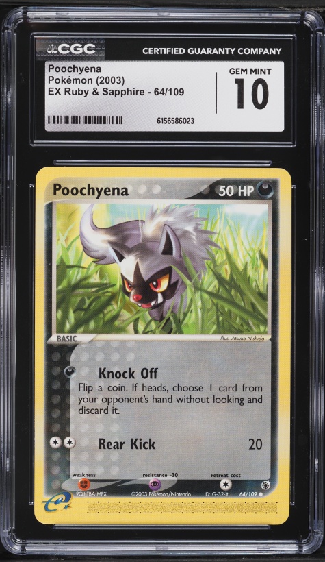 poochyena pokemon card Pokmon 208/172 JP PSA 10 Zapp! Comics Deoxys Type Pokemon X Y Double Crisis