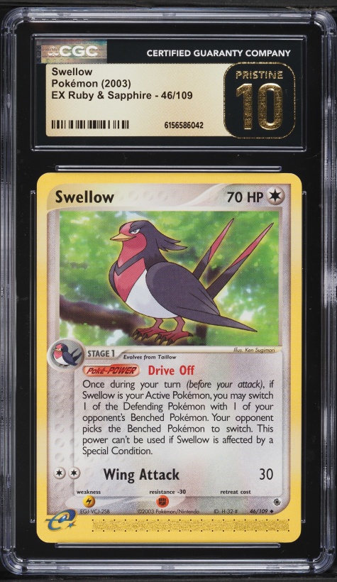 2005 Pokemon Japanese Holon Research Tower 1st Edition Swellow #065 CGC 9  MINT on Fanatics Collect
