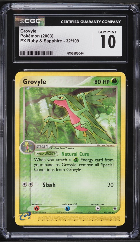 2003 Pokemon EX Ruby & Sapphire Grovyle #32 CGC 10 GEM MINT