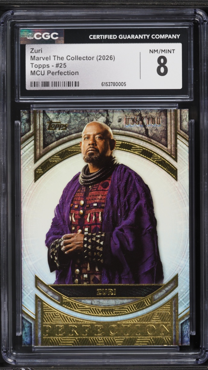 2026 Topps Marvel The Collector MCU Perfection Zuri /100 #25 CGC 8 NM-MT