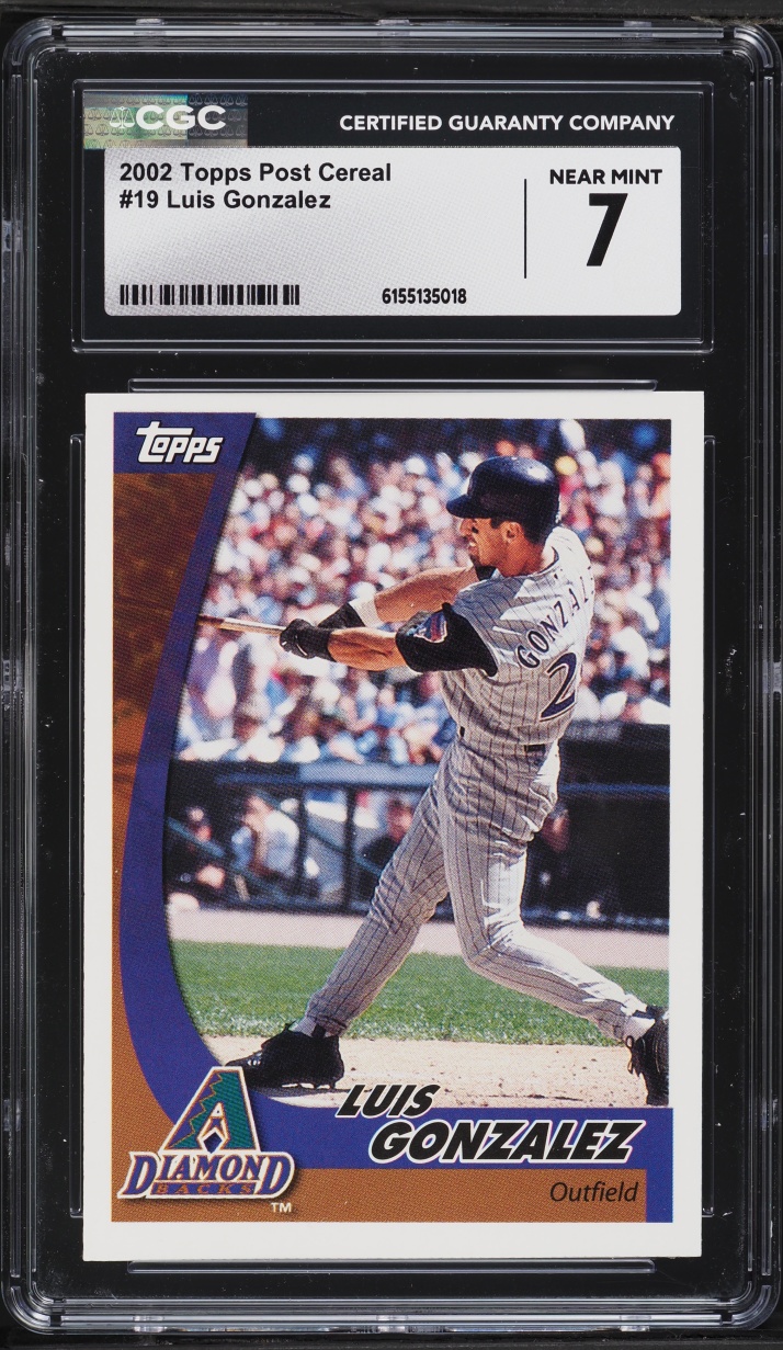 2002 Topps Post Cereal Luis Gonzalez #19 CGC 7 NRMT