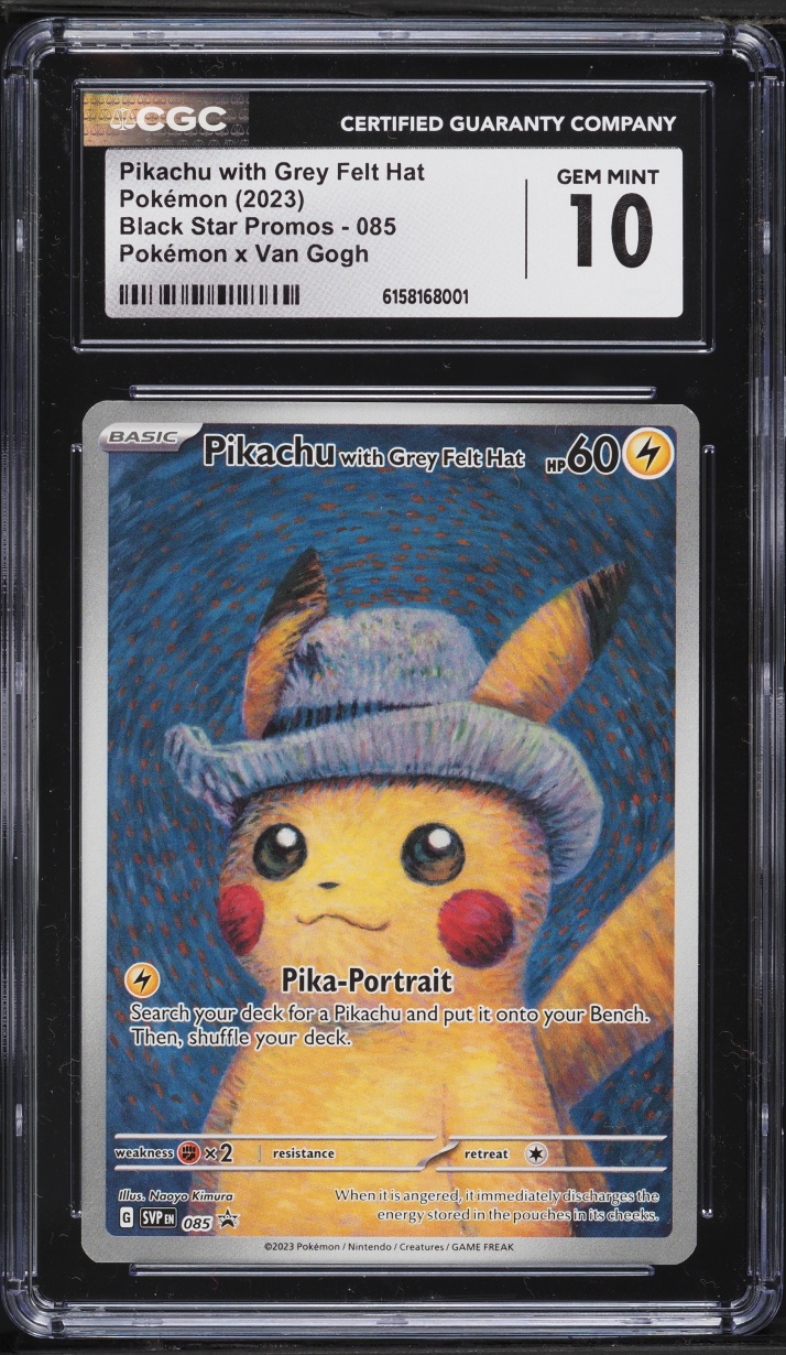 2023 Pokemon SV Promo Van Gogh Full Art Pikachu With Grey Felt Hat #85 CGC 10 GEM MINT
