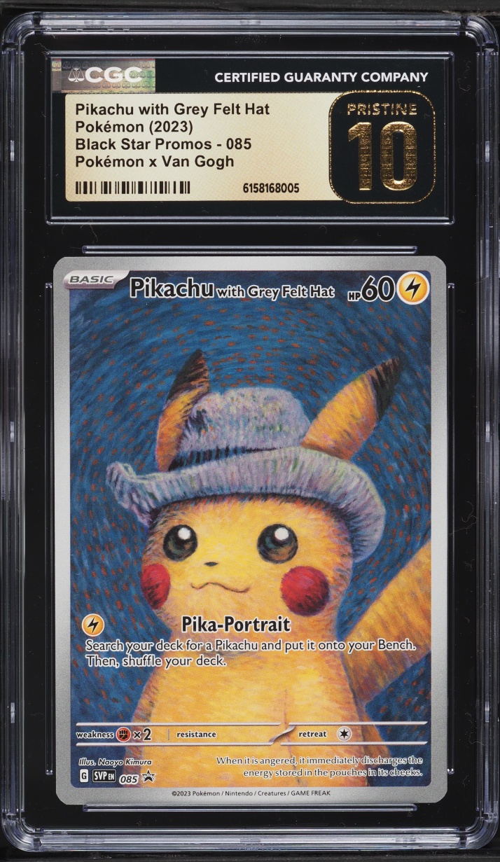 2023 Pokemon SV Promo Van Gogh Full Art Pikachu With Grey Felt Hat #85 CGC 10 PRISTINE