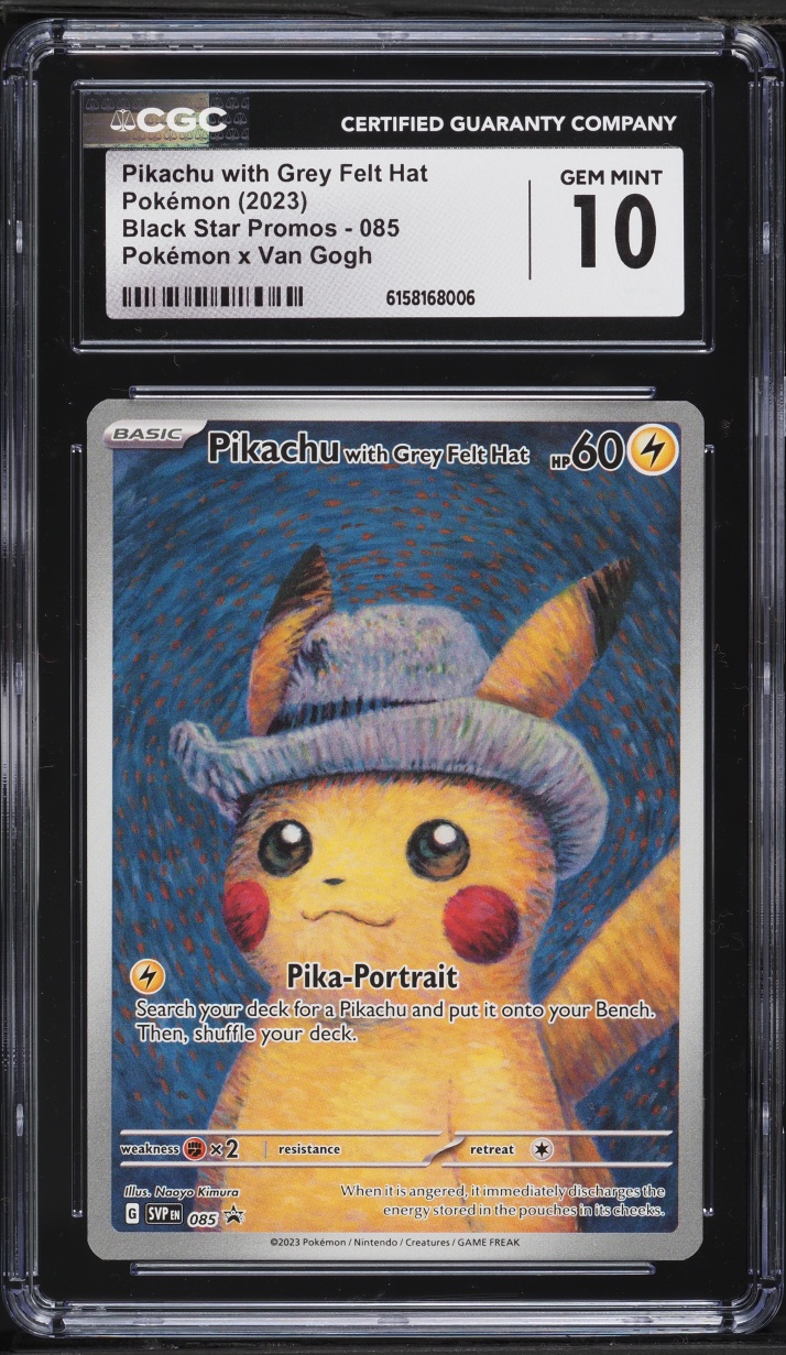 2023 Pokemon SV Promo Van Gogh Full Art Pikachu With Grey Felt Hat #85 CGC 10 GEM MINT