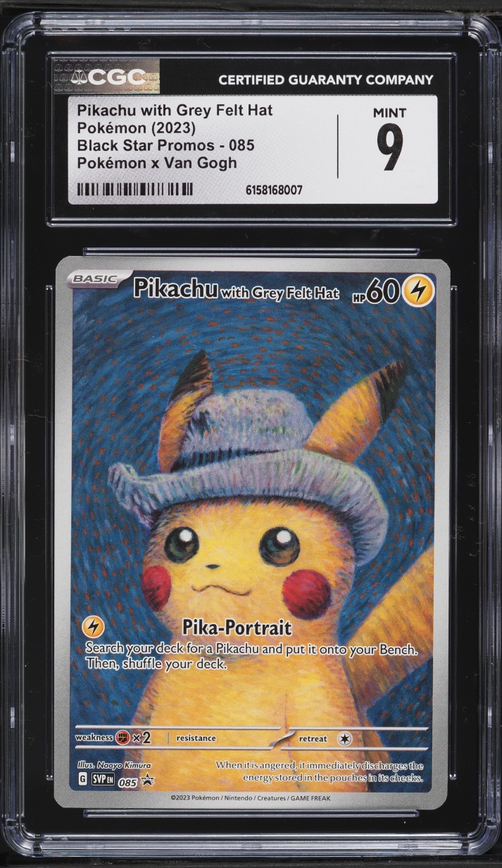 2023 Pokemon SV Promo Van Gogh Full Art Pikachu With Grey Felt Hat #85 CGC 9 MINT