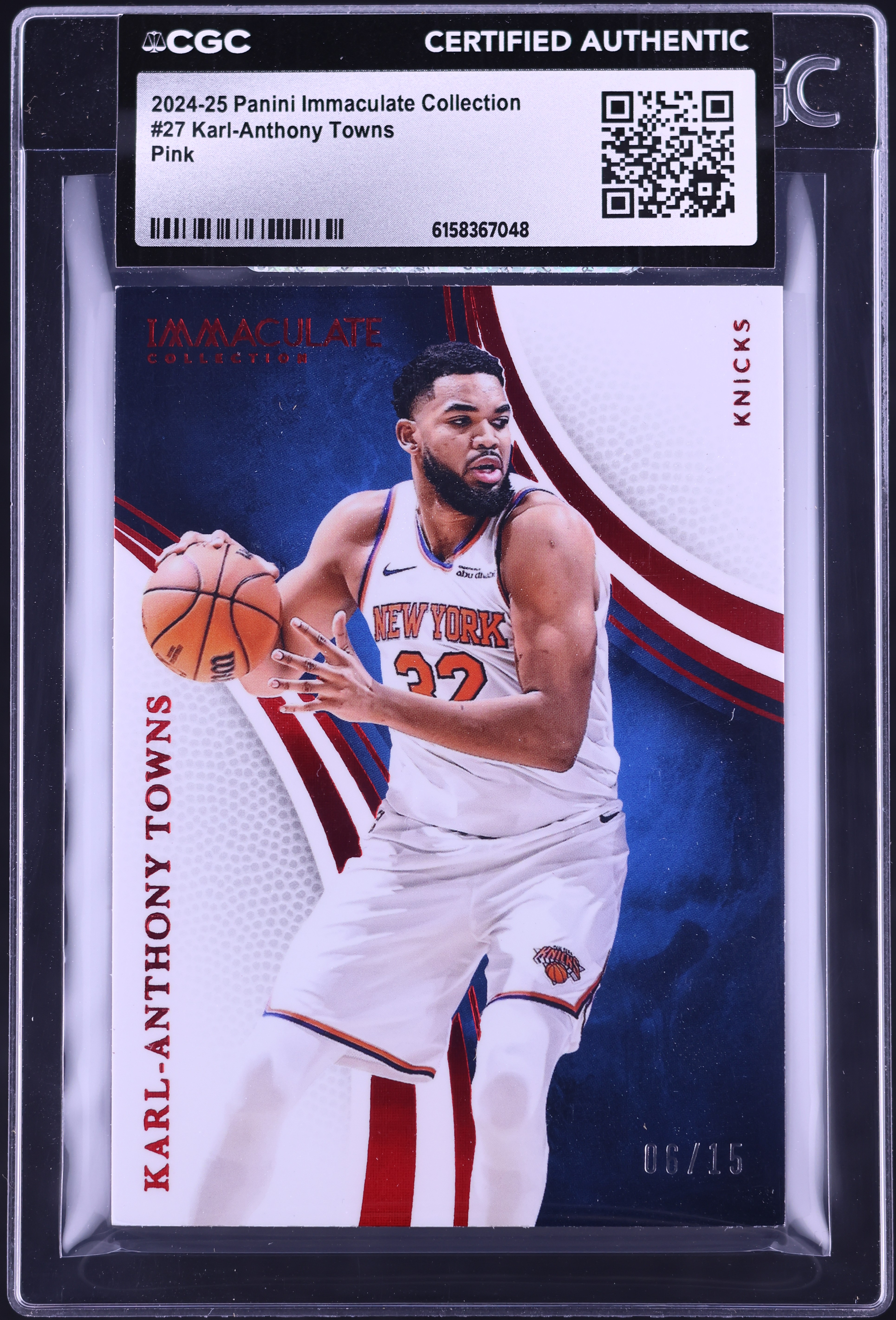 2024 Panini Immaculate Collection Basketball Pink Karl-Anthony Towns #27 CGC AUTH