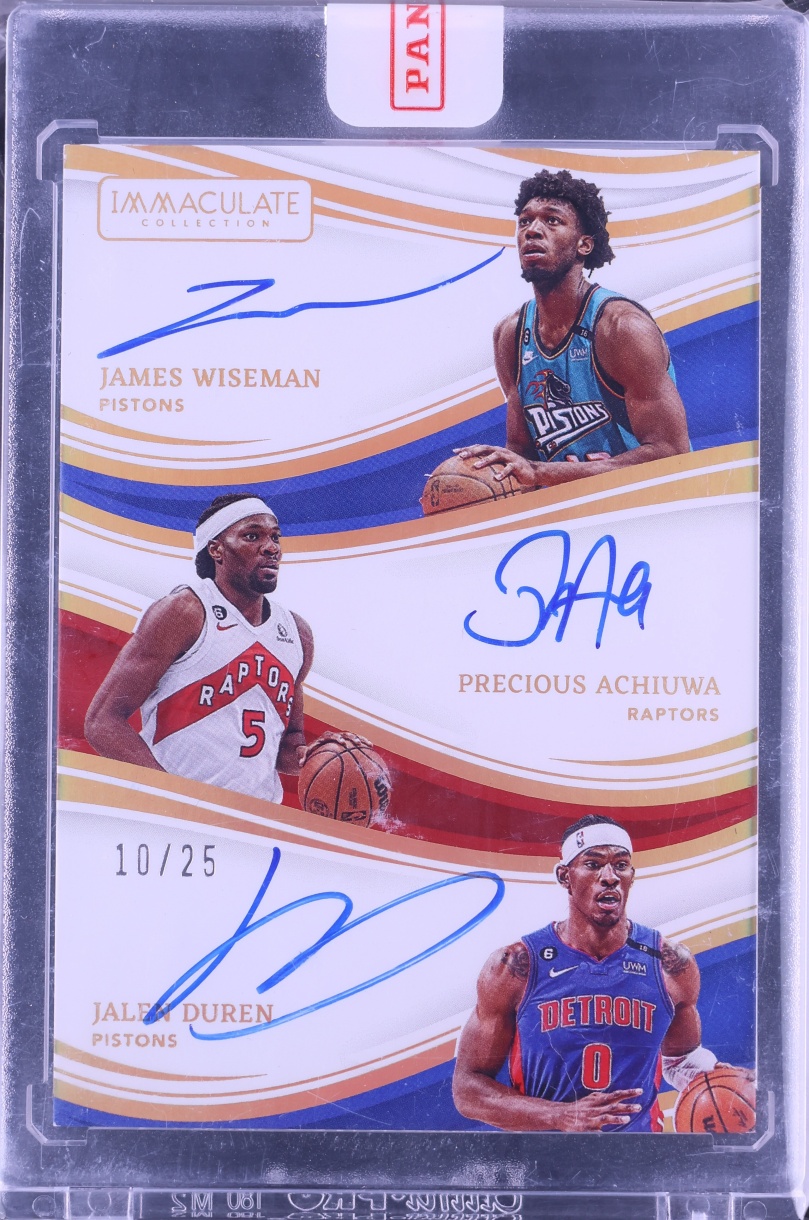 2022 Immaculate Collection Triple Wiseman Achiuwa Duren ROOKIE AUTO /25 #TA-JPJ CGC AUTH