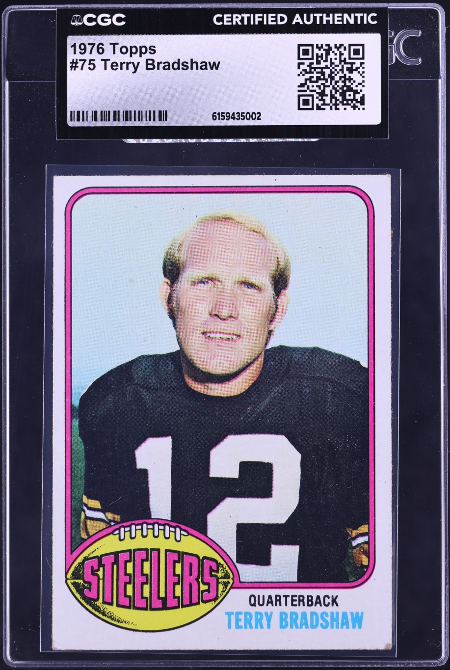 1976 Topps Football Terry Bradshaw #75 CGC AUTH