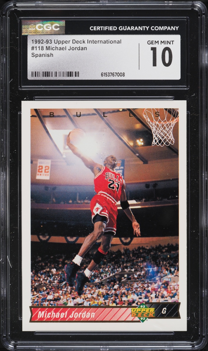1992 Upper Deck International Basketball Spanish Michael Jordan #118 PSA 9