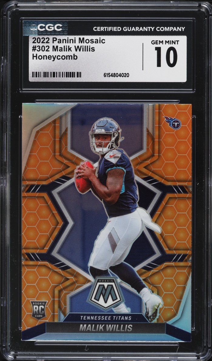 2022 Panini Mosaic Honeycomb Malik Willis ROOKIE #302 CGC 10 GEM MINT