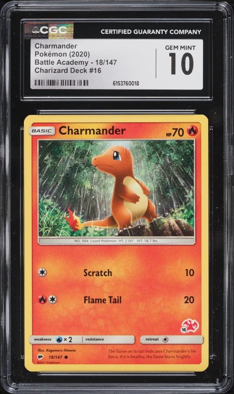2020 Pokemon Sword & Shield Battle Academy Charizard Deck Charmander #18 CGC 10 GEM MINT