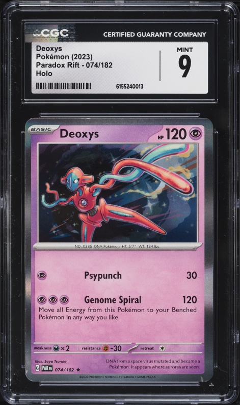 2023 Pokemon Paradox Rift Holo Deoxys #074 CGC 9 MINT