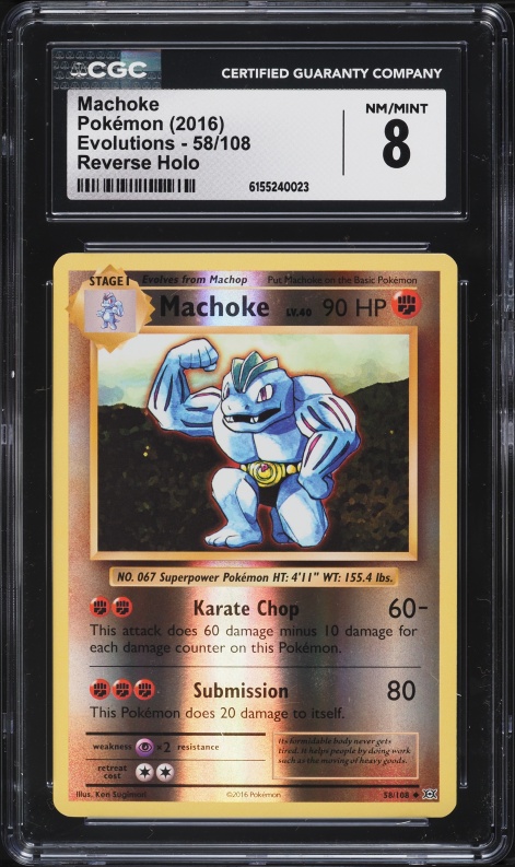 1995 machoke pokemon card Machoke finally evolving into Machamp. Another one of the infamous trade  evolutions. Back then this meant digging around for the link cable, finding  a second Game Boy, and convincing someone to trade